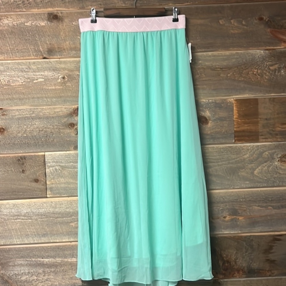 Tiffany Blue Chiffon Lucy Maxi Skirt